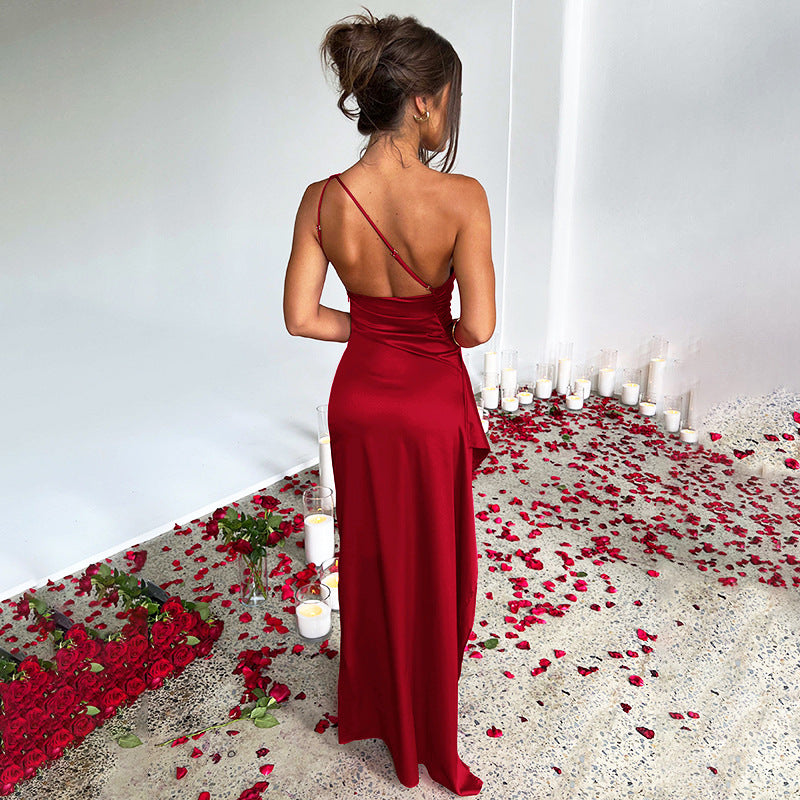 Rebeca Chic Satin Maxi Dress Evening Wear Edit - View 7