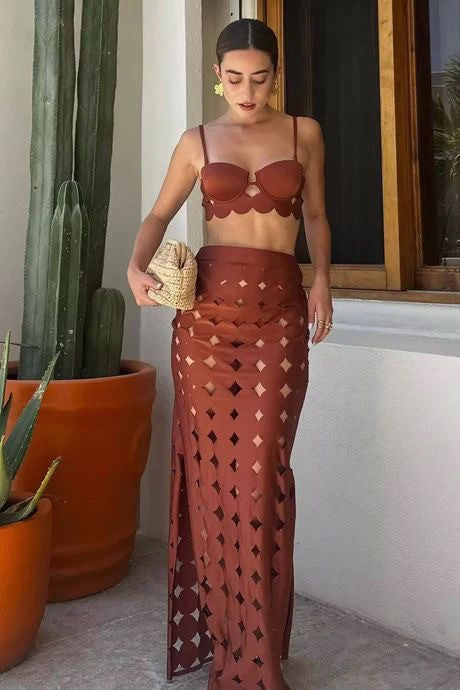 Tropica Bikini Set - Brown - Fashionpara