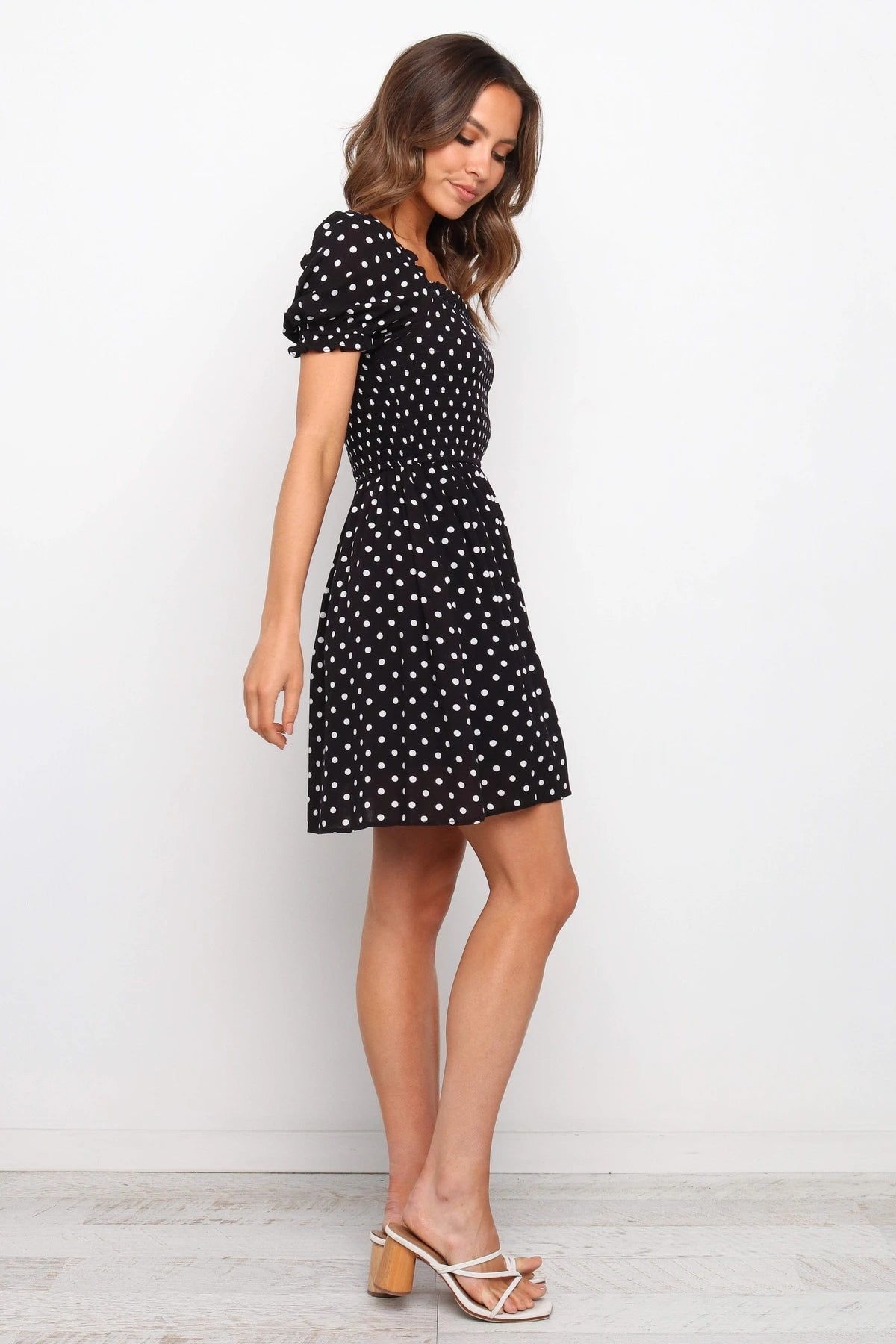 Dawn Polka Dot Puff Sleeve Babydoll Dress - FINAL SALE - Fashionpara