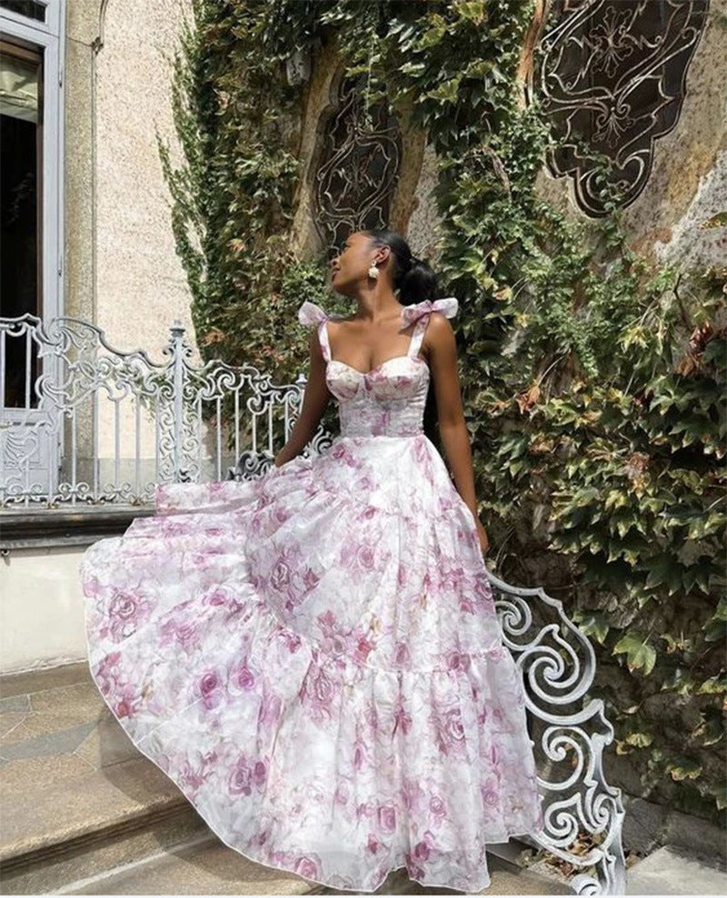 Backless Sexy Deep V Prom Dress