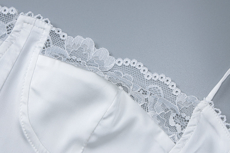 Kapri Lace Ruffle Corset Dress