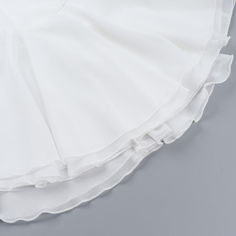 Fring Tube Dress - White