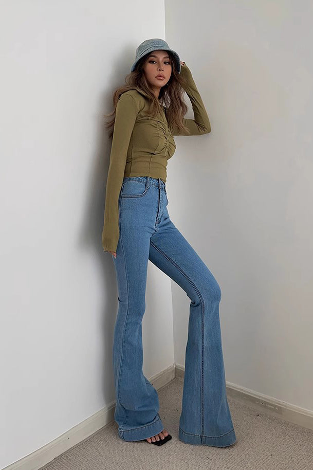 Nature High Waist Flared Hem Jeans