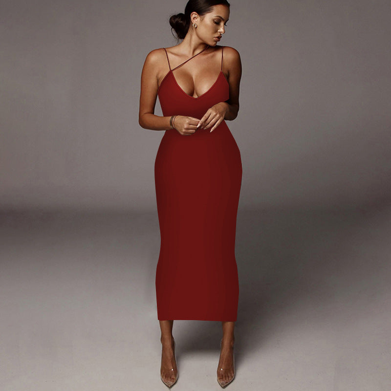 Leopard Print Sleeveless V Neck Midi Dress