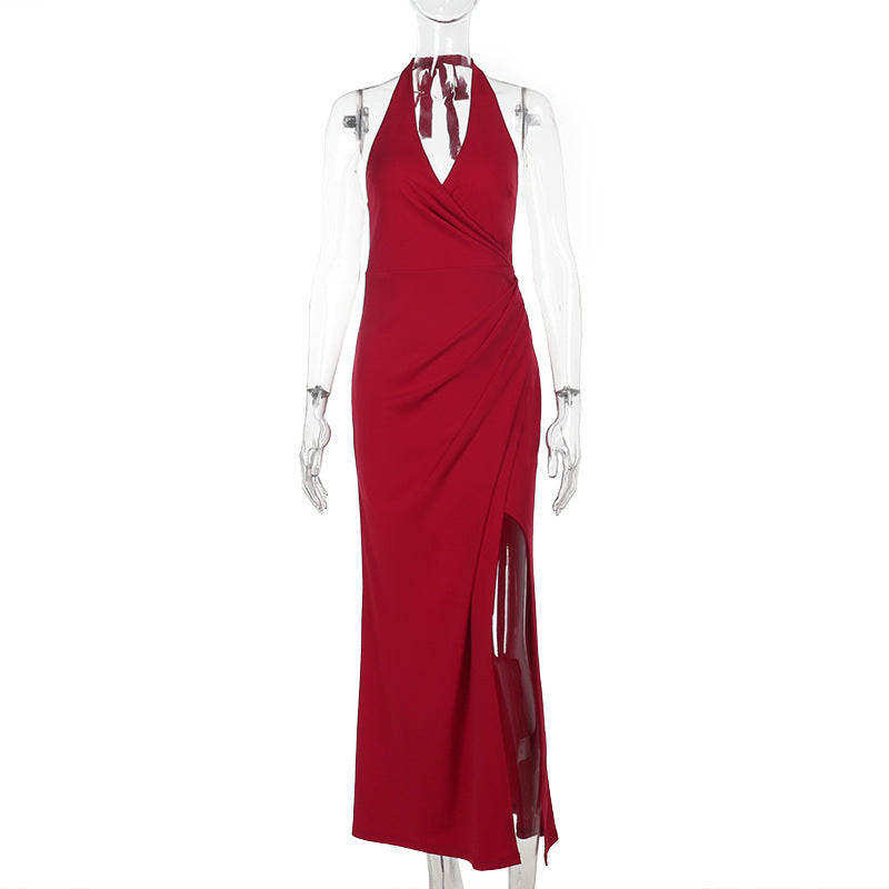 Ritter Slit Dress - Red