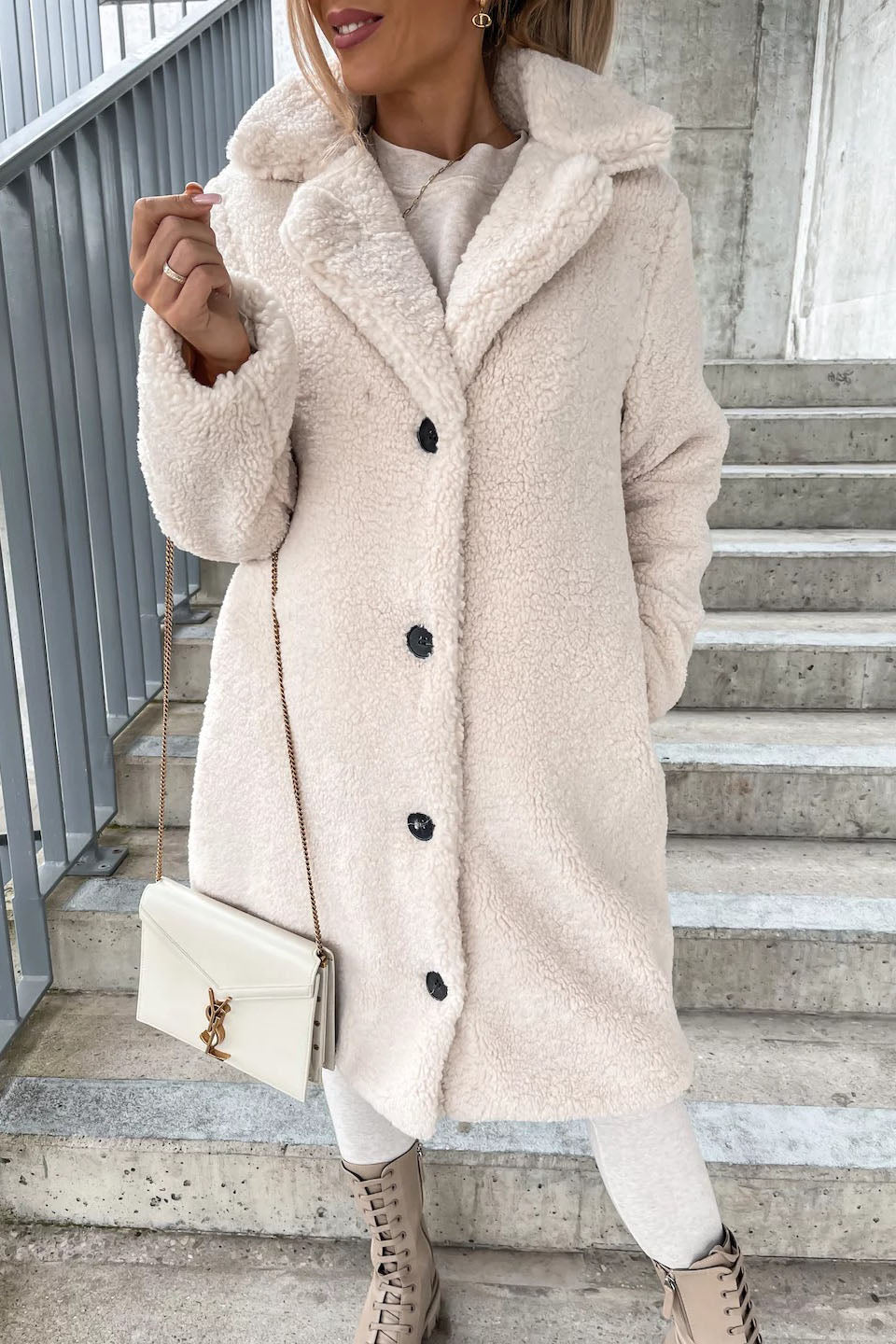 All For You Long Plush Coat - Fashionpara
