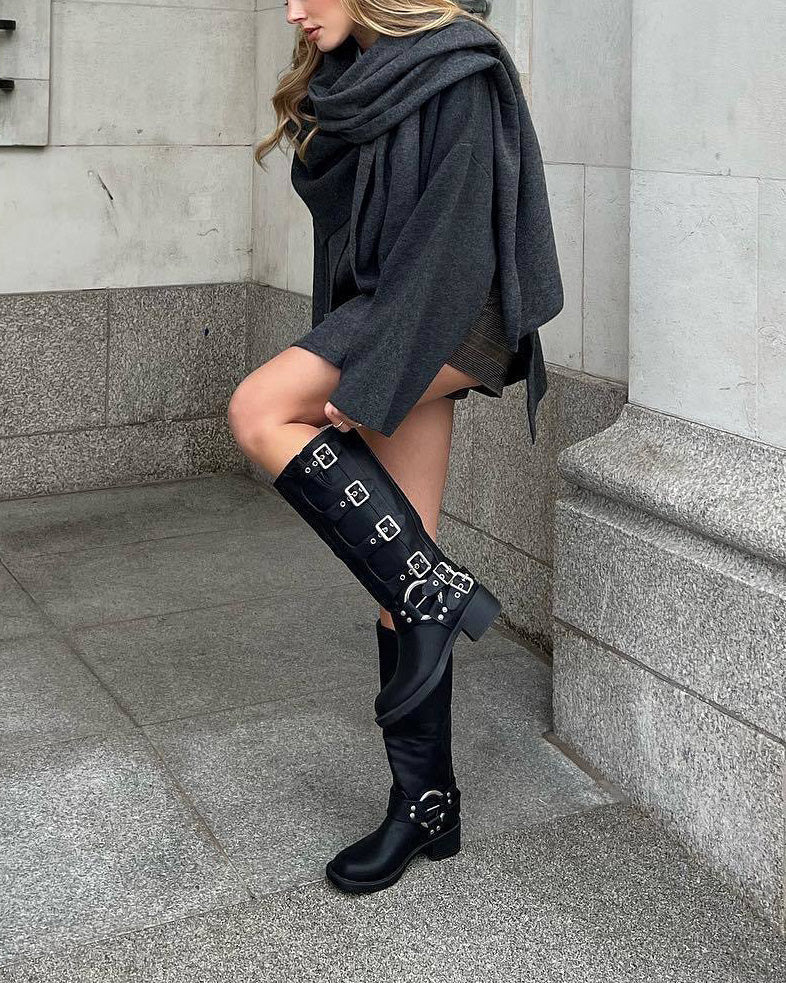 ShoptheCIC Cropped Knitted Jacket with Asymmetric Scarf Detail