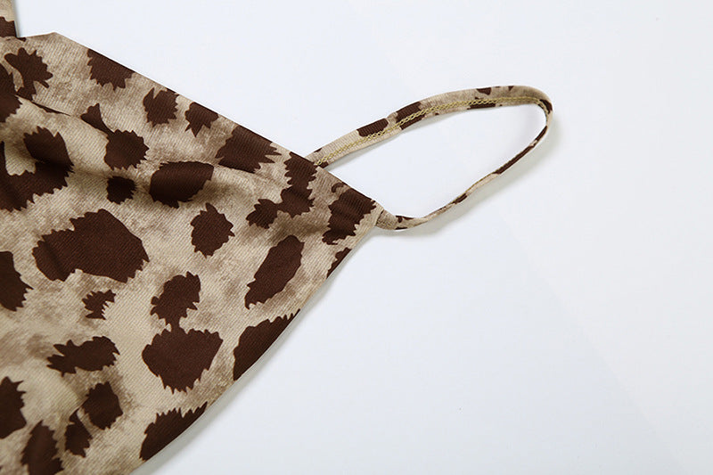 Leopard-Print Cowl-Neck Spaghetti-Strap Slip Maxi Dress 16