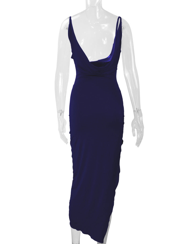 Kirsten Velvet Wrap Formal Dress - Fashionpara
