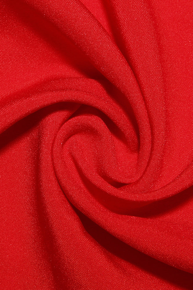 Glamorous Solid Sweetheart Summer Chiffon Mini Sundress - Red