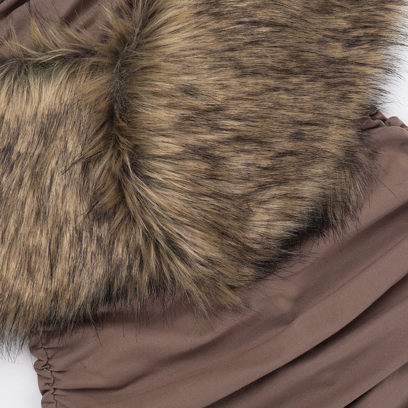 Mocha 2 piece Maxi Dress - Brown