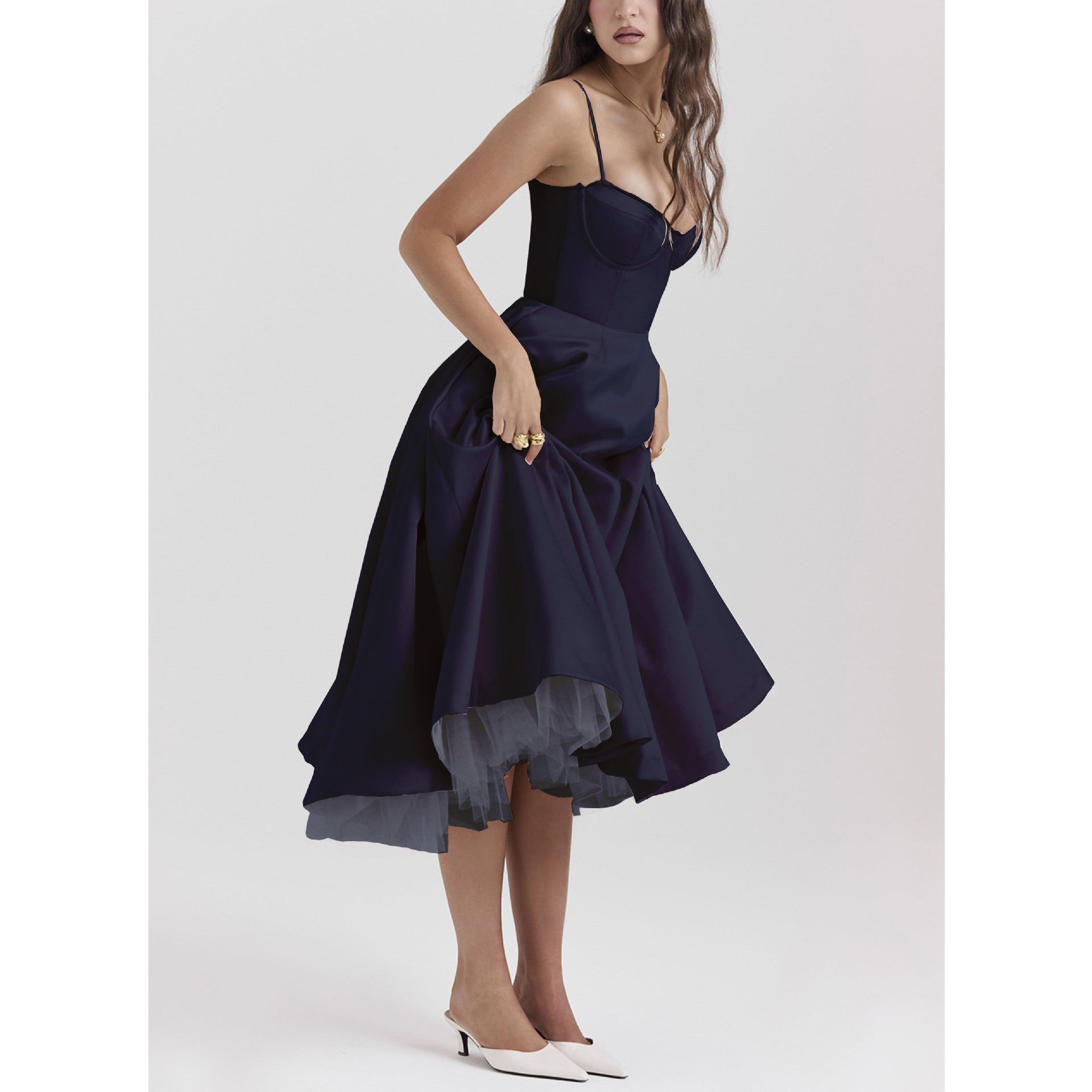 Sleeveless Spaghetti Vestidos for Party