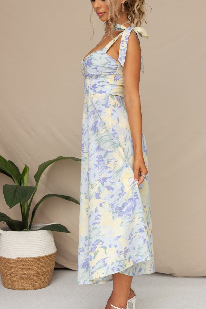 Floral Sweetheart Tie-Strap Fit & Flare Sundress 3