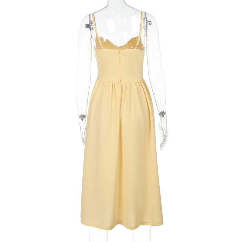 Satin Sweetheart Corset Full-Skirt Midi Dress 9