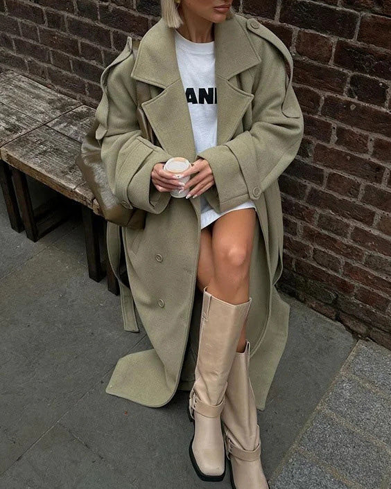 ShoptheCIC Norwegian Fjord Woolen Trench Coat for Elegance