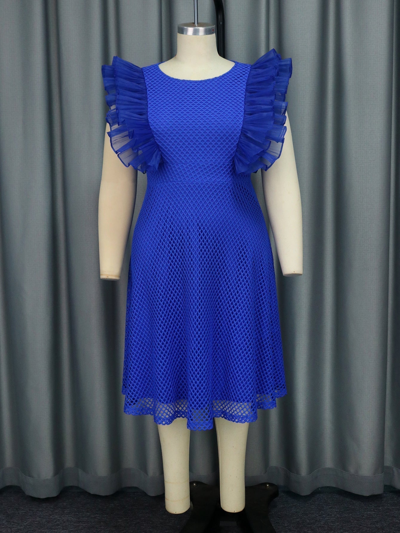 Party Cocktail Mesh Mesh Personalized Dress Elegant High Waist Dinner Dress - Fashionpara