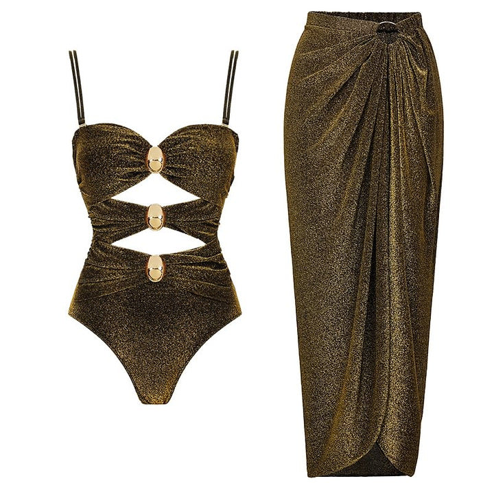Desert Goddess Swimsuit Set - Brown