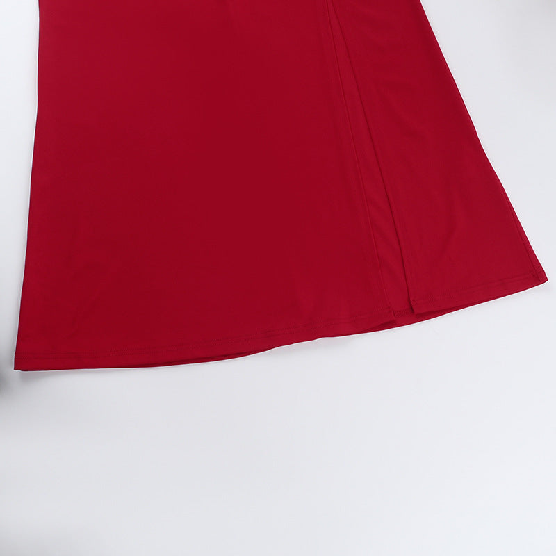 Ritter Slit Dress - Red