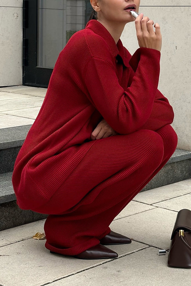 Edinburgh Royal Mile Elegant Knitted Coat and Trousers Set