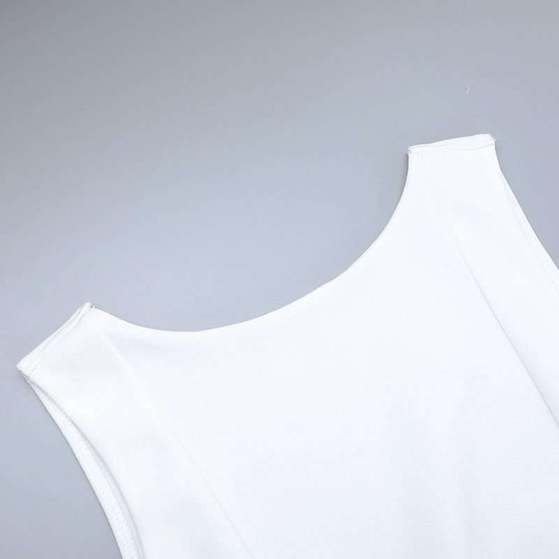 Boat-Neck Sleeveless Fit-and-Flare Mini Dress 6