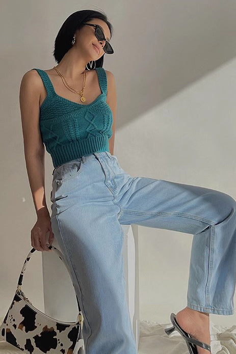 Orro Shop Stylish Crop Sweater Tank Top for Chic Comfort