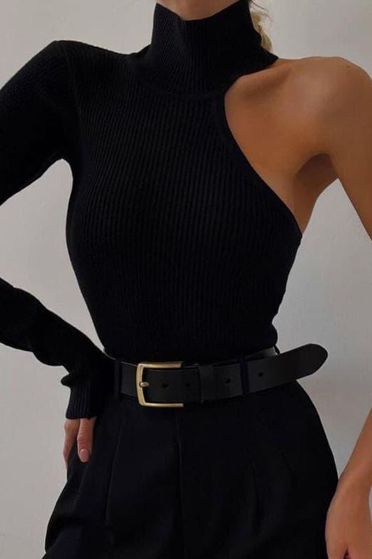Single-sleeve irregular jumpsuit