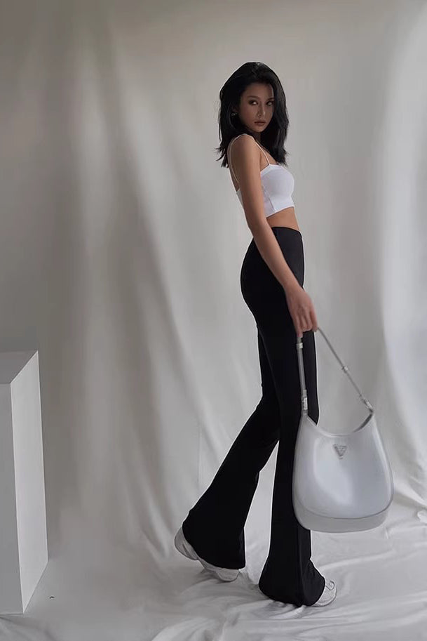 Nature High Waist Flared Hem Pants