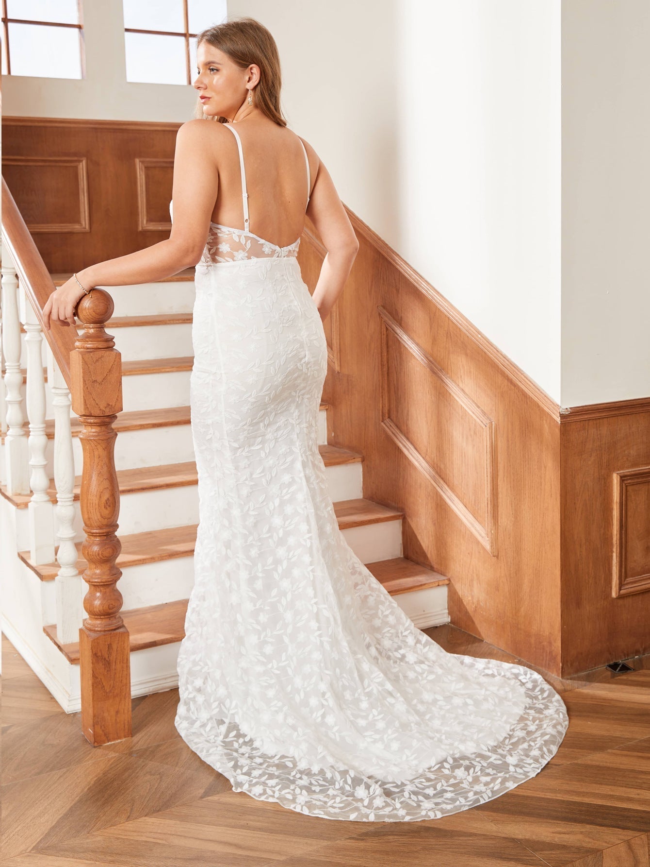 V Neck Strap Formal Dress - Fashionpara