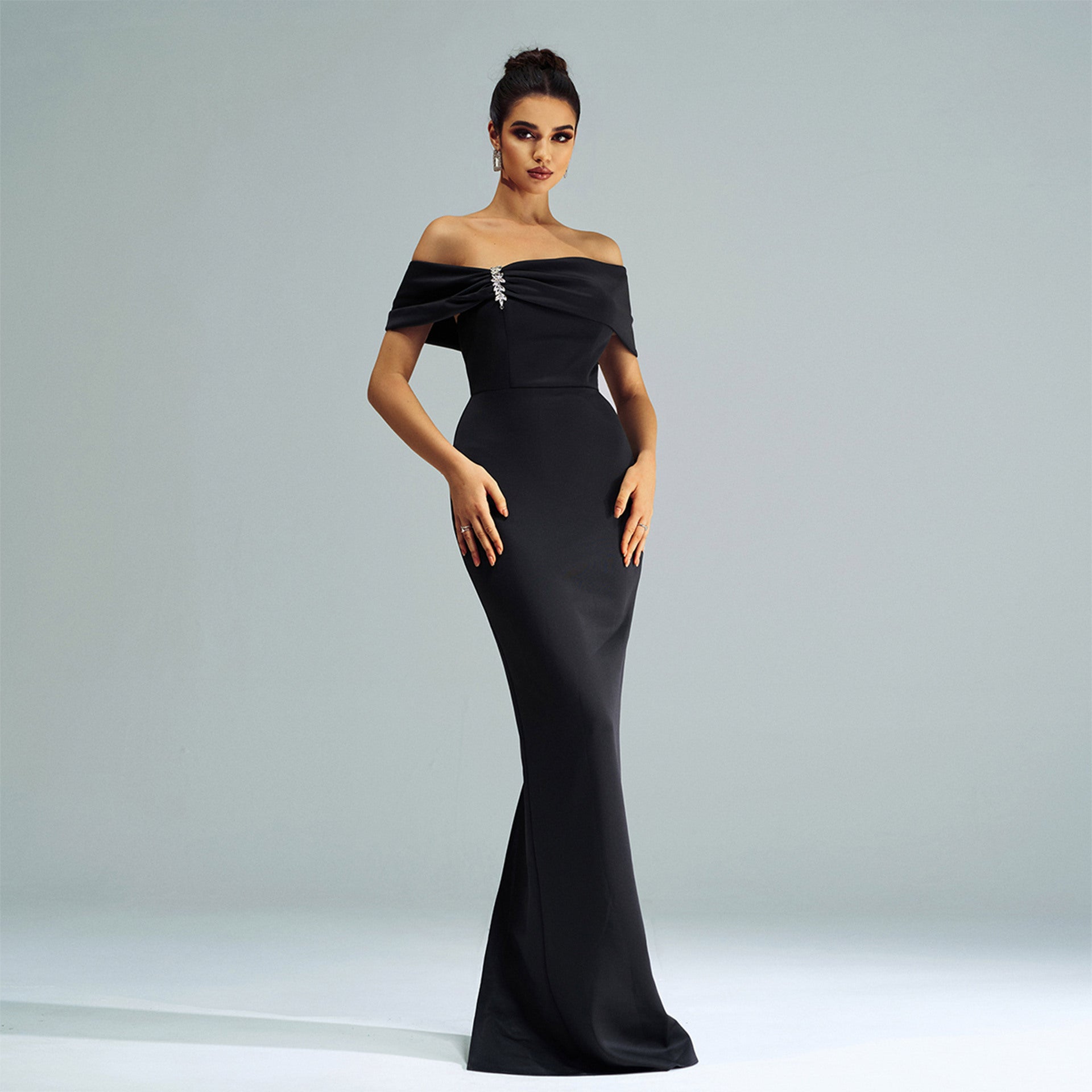 Sleeveless One-shoulder Party Mermaid Evening Dress