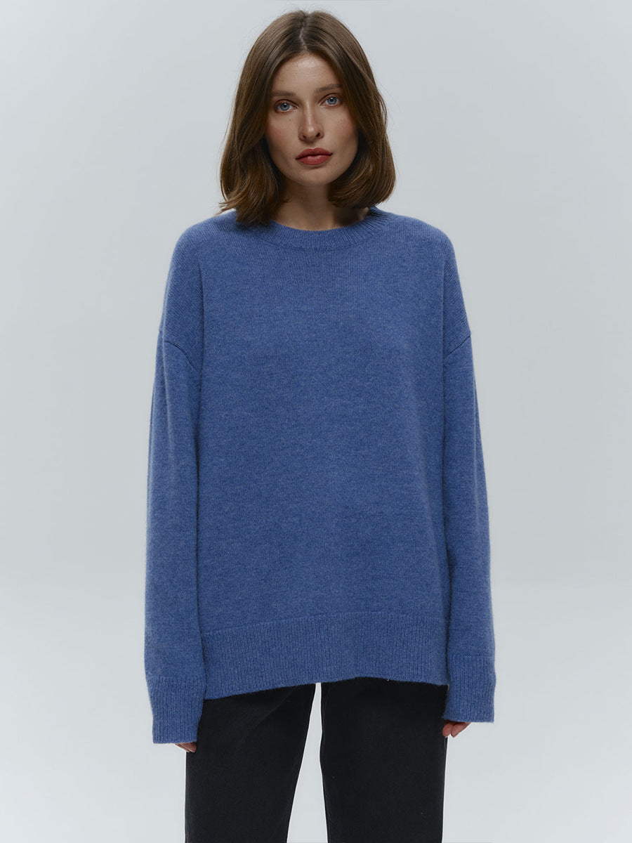 ShoptheCIC Classic Solid Color Knitted Pullover Sweater