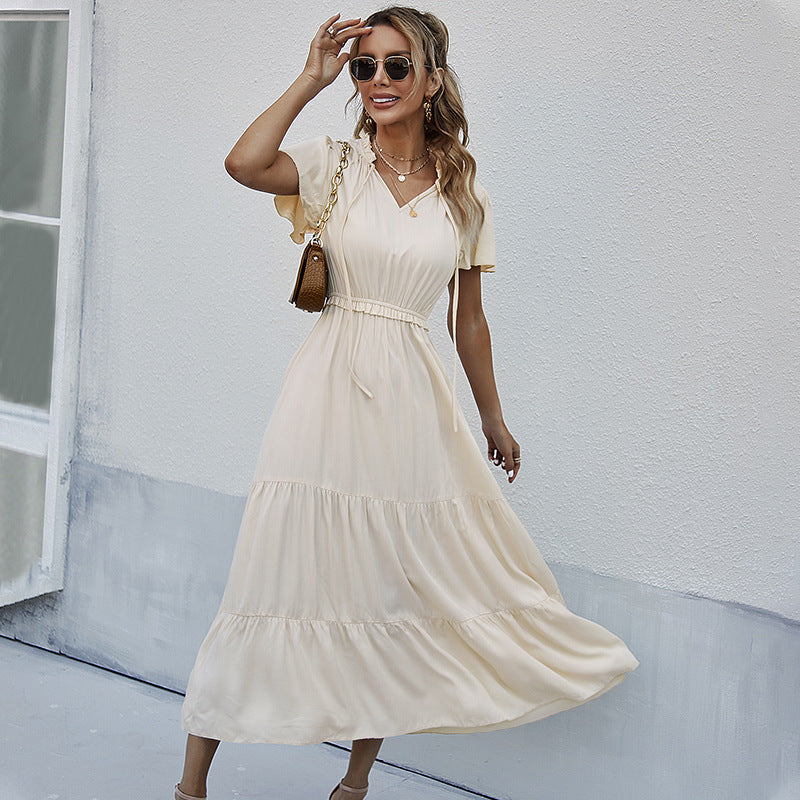 Bushwick Cotton Midi Dress - Cream - FINAL SALE - Fashionpara