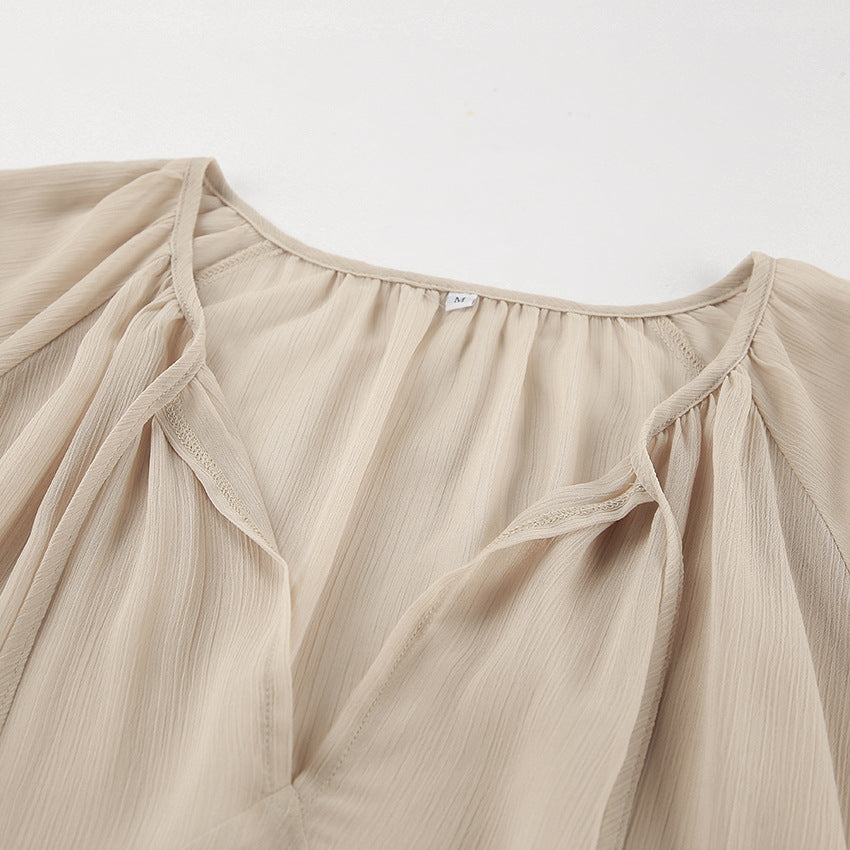 Ronnie Sheer Dress - Khaki