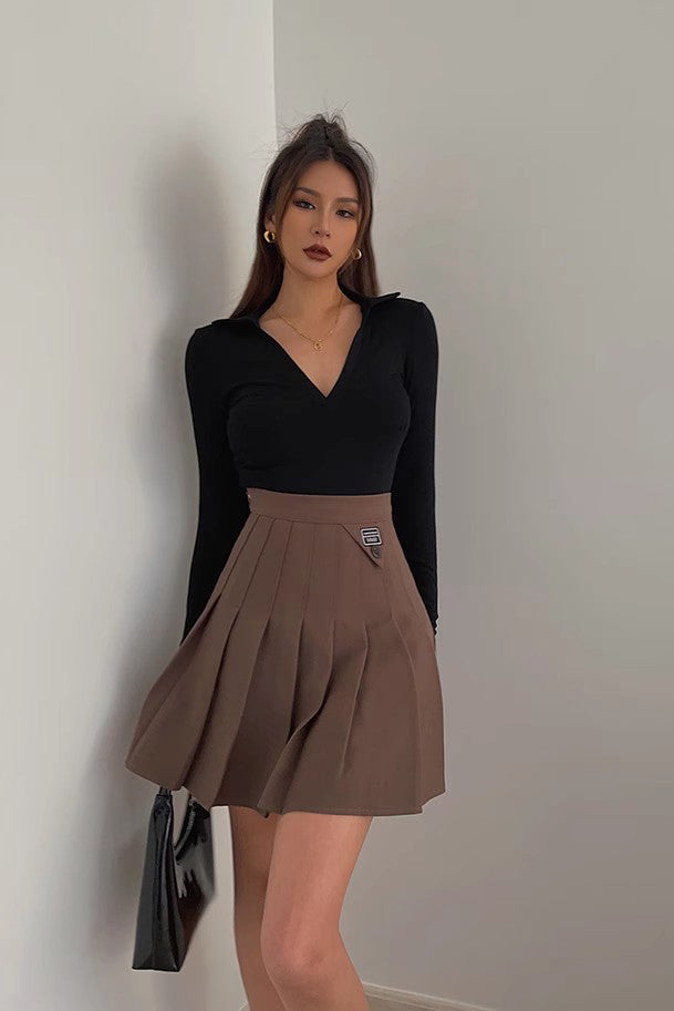 Wrap V Neck Ribbed Crop Tank Top Shirt