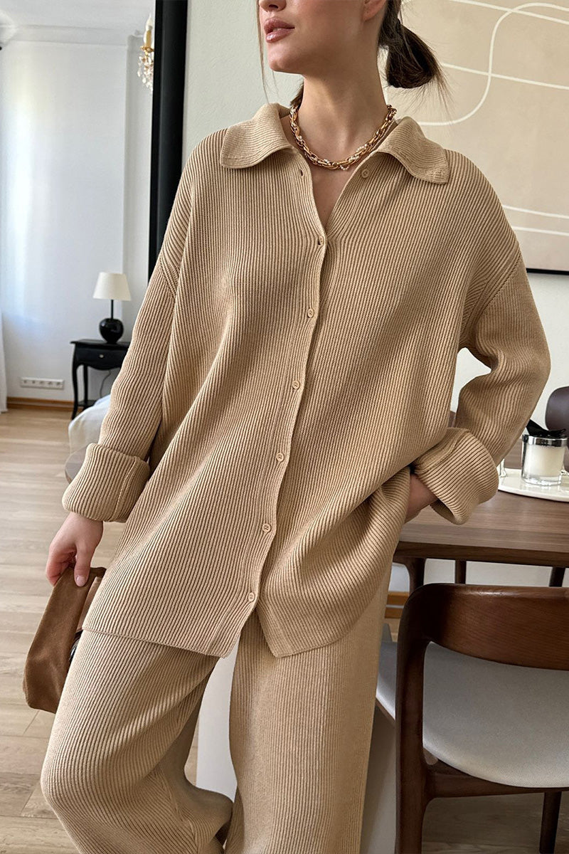 Edinburgh Royal Mile Elegant Knitted Coat and Trousers Set