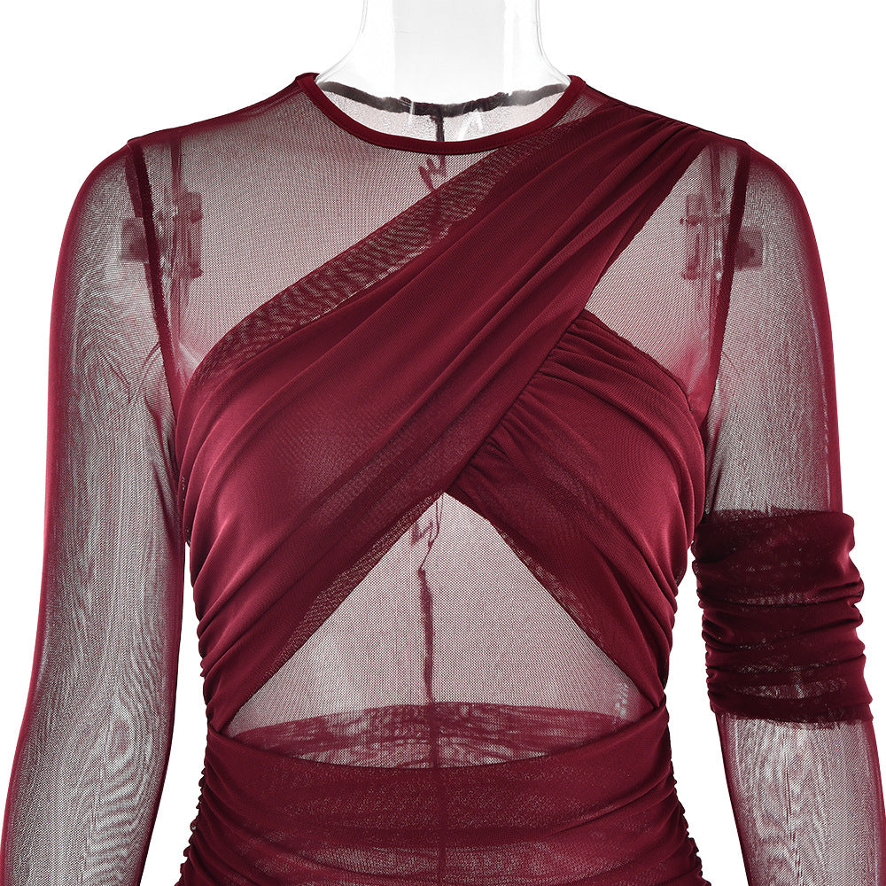 Bruna Maxi Dress - Maroon