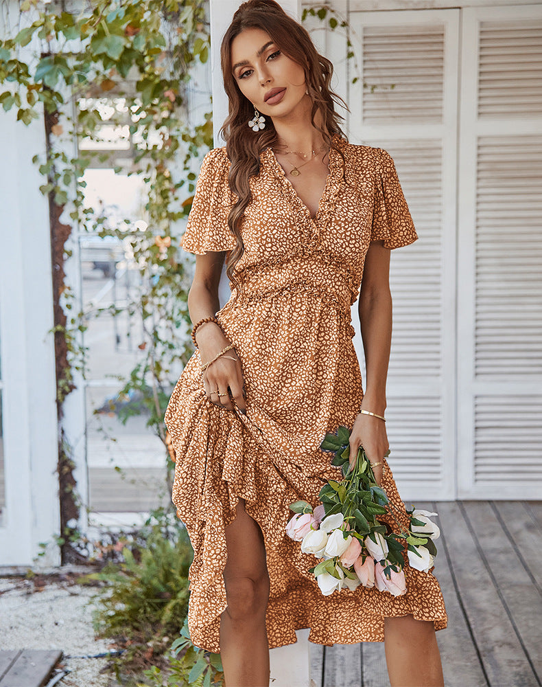 Magic Touch Smocked Maxi Dress - Burnt Sun
