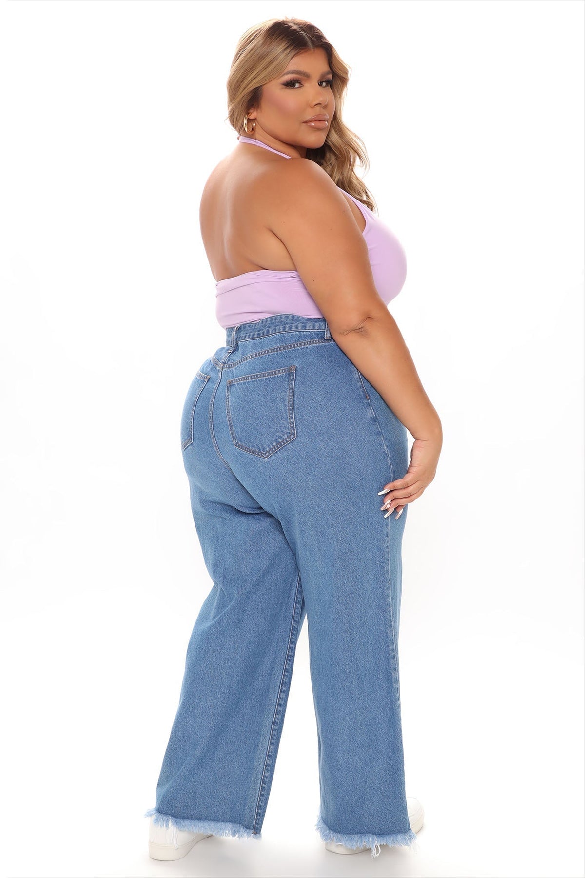 KittenAlarm - On Butterfly Wings Straight Leg Jeans - Medium Blue Wash