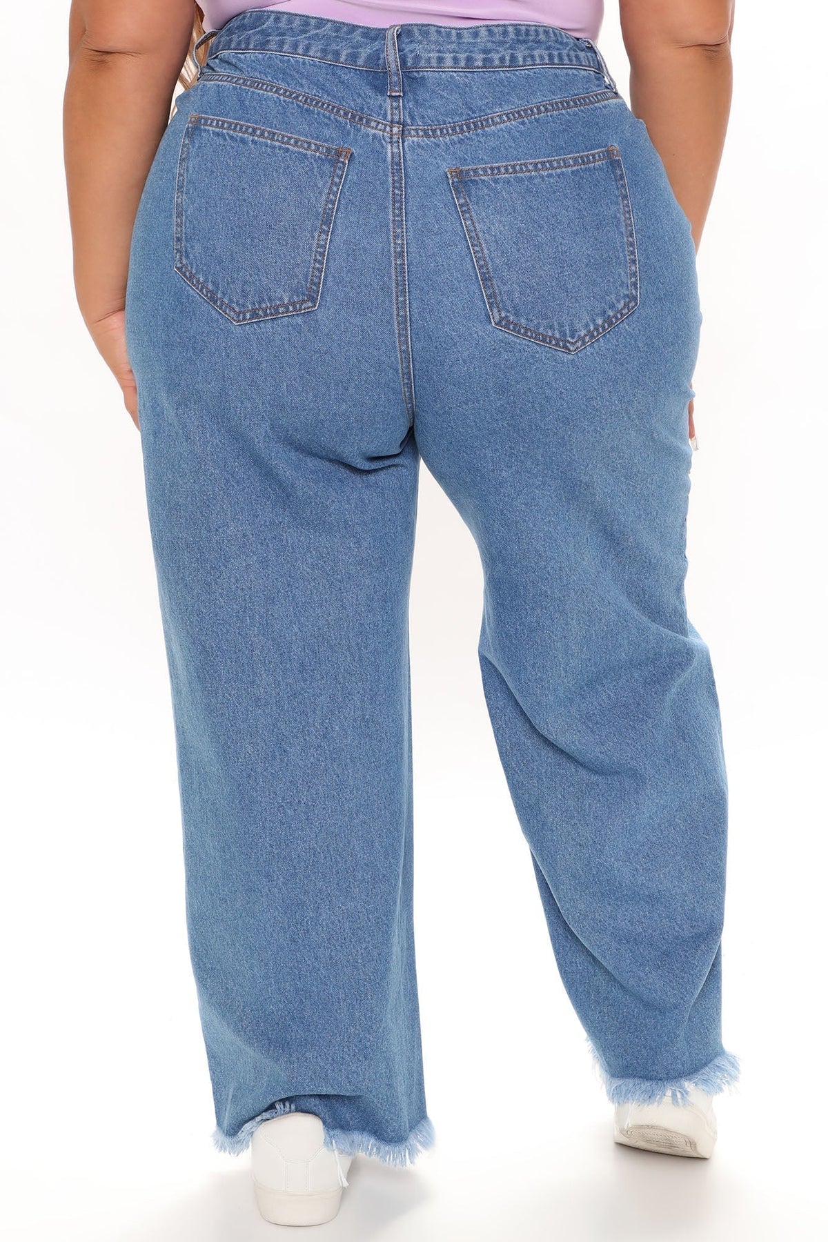 KittenAlarm - On Butterfly Wings Straight Leg Jeans - Medium Blue Wash
