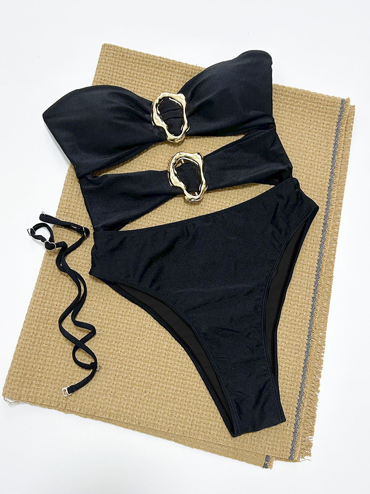 One Piece Swimsuit for Women Bikini Lady Sexy Solid Color Swimwear Bikini - Fashionpara
