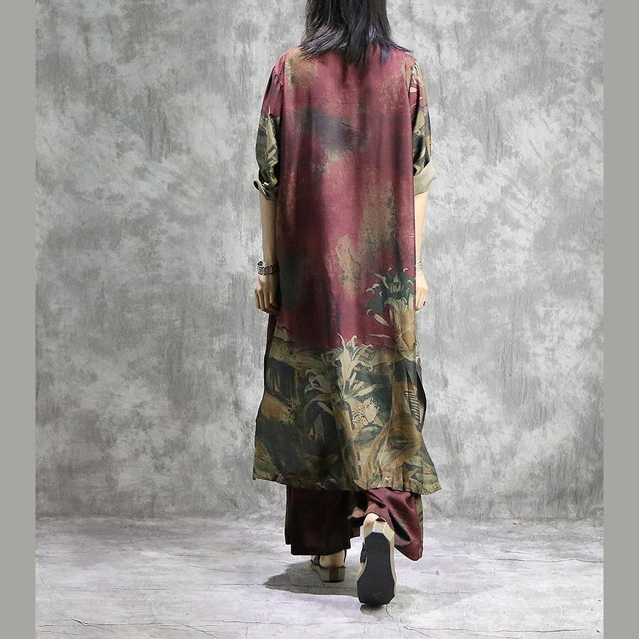 Chiffon Deep V-Neck Cape Sleeve Sheer Layered Flowy Maxi Gown - View 4