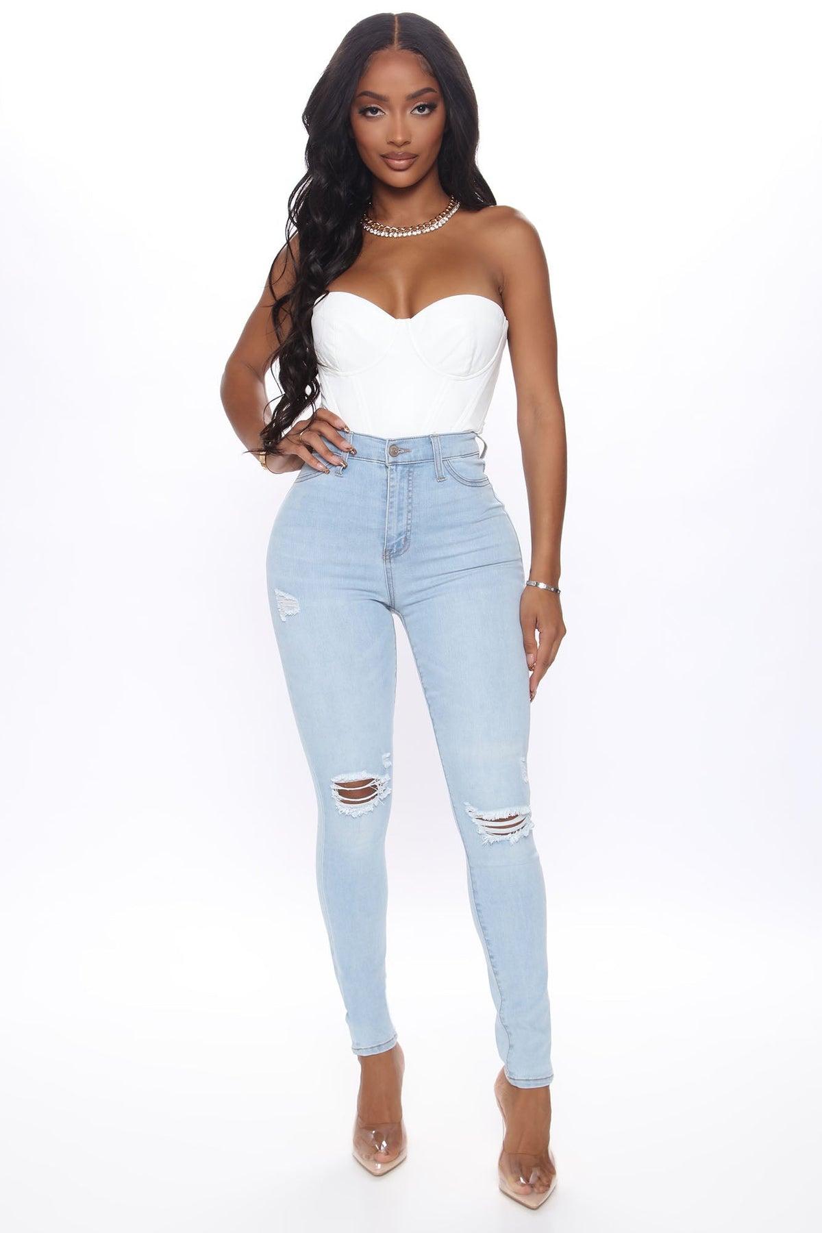 KittenAlarm - Our Favorite High Rise Skinny Jeans - Light Blue Wash