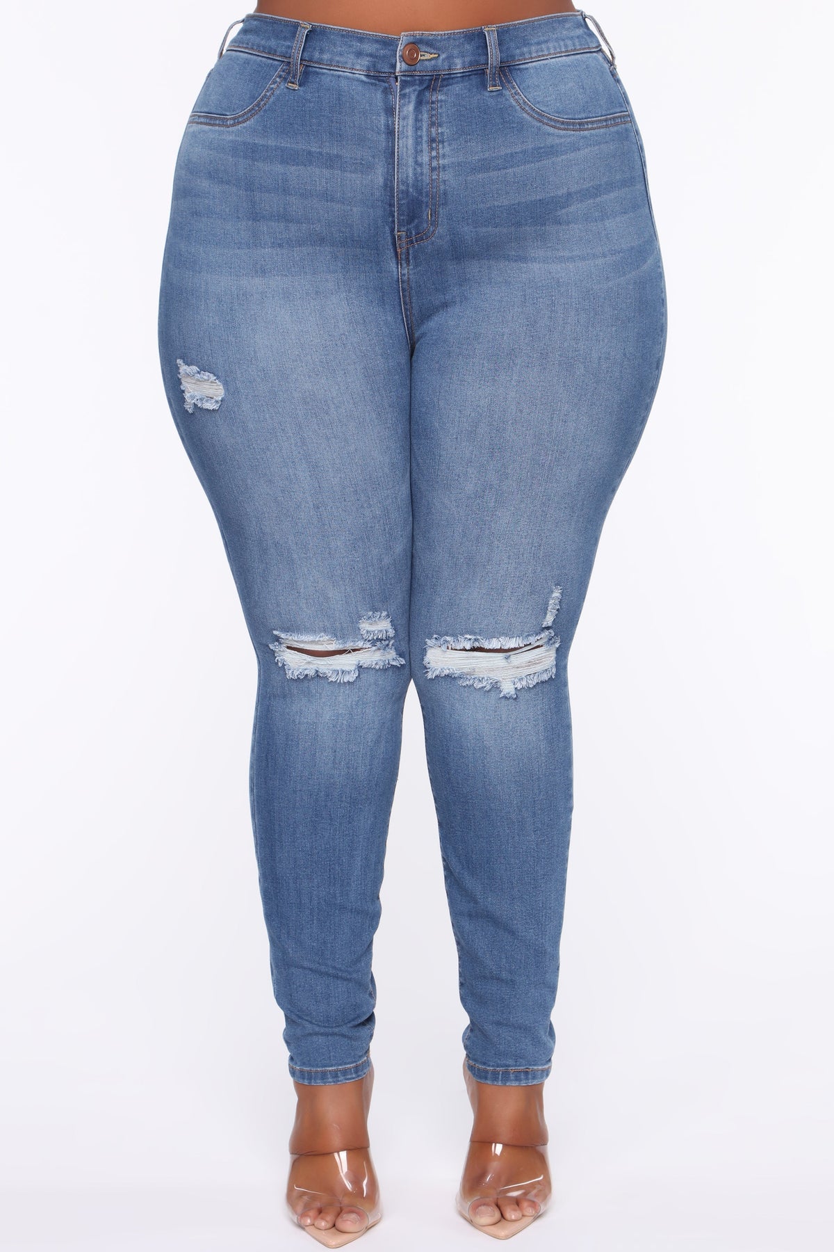 KittenAlarm - Our Favorite High Rise Skinny Jeans - Medium Blue Wash