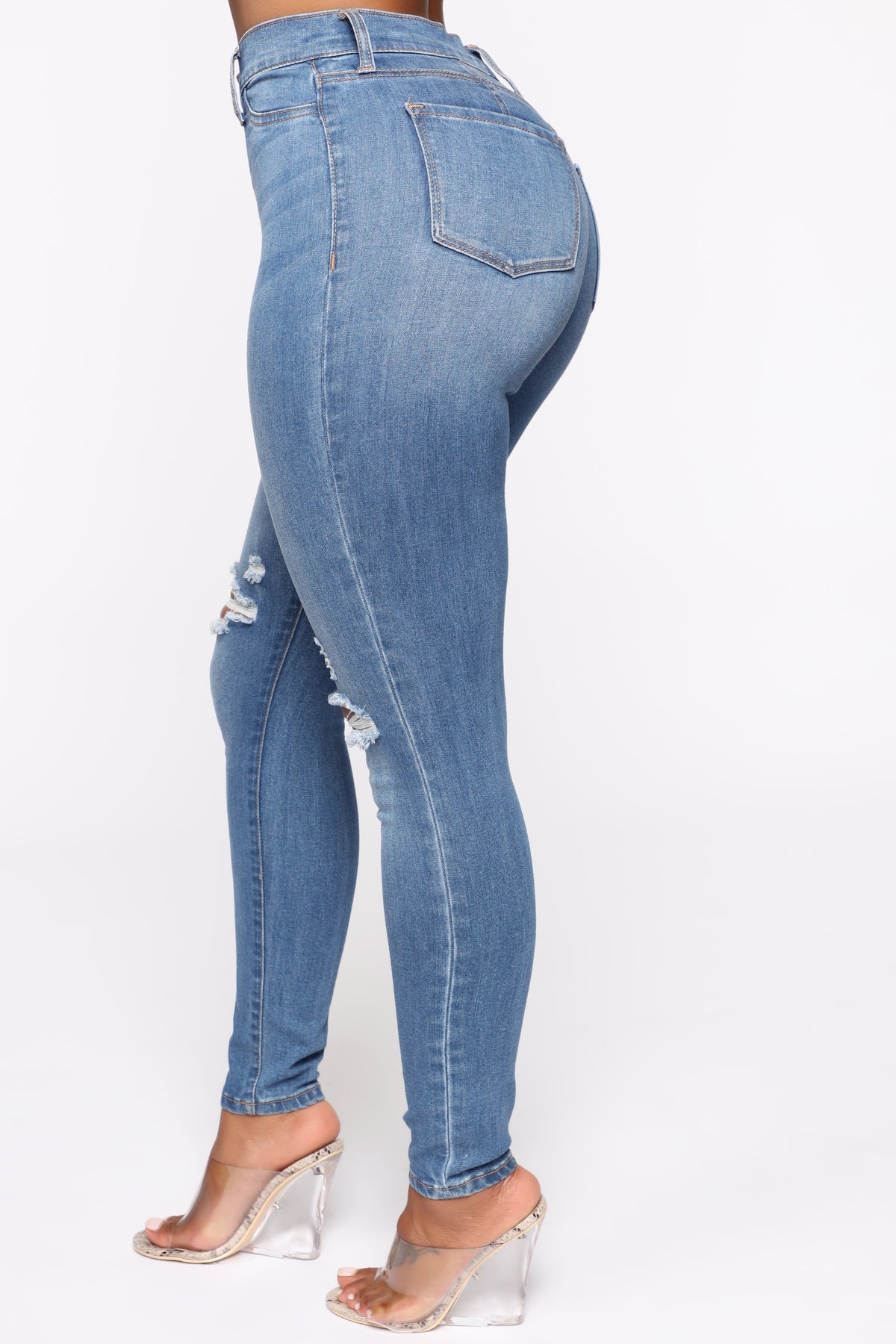 KittenAlarm - Our Favorite High Rise Skinny Jeans - Medium Blue Wash