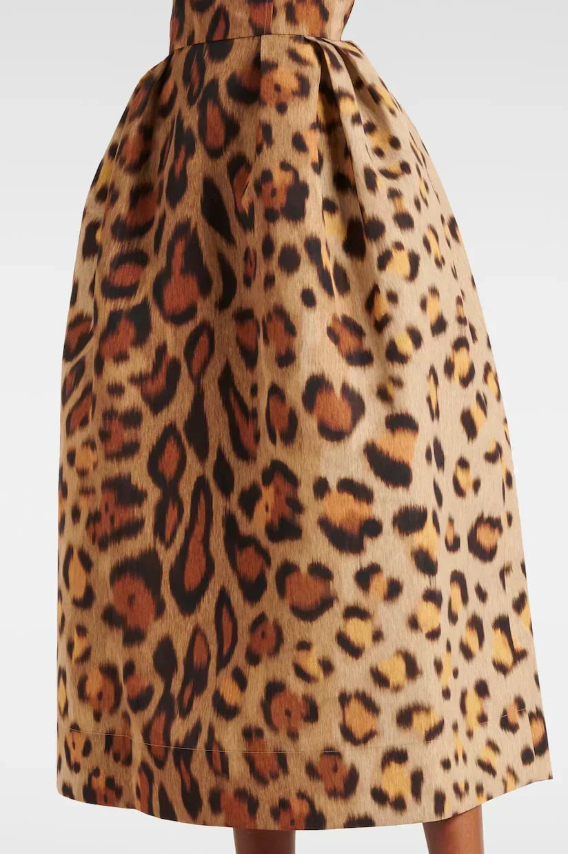 Animal - print Bustier Midi Dress - View 4