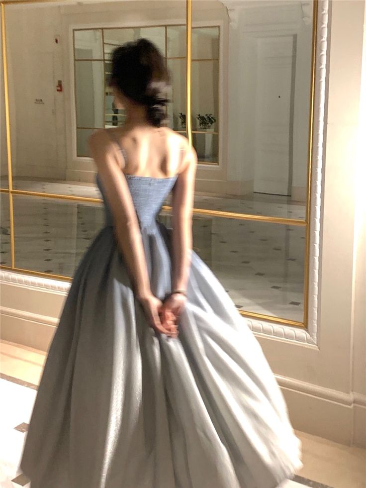 A line Straps Sequin Prom Dresses Formal Evening Dress