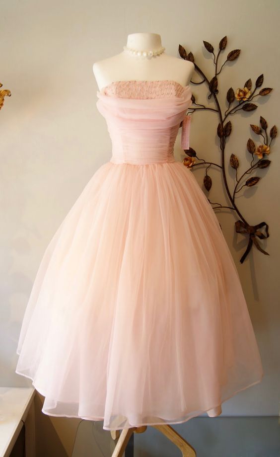 Fairy Ball Gown Pink Knee Length Prom Dresses Evening Dress