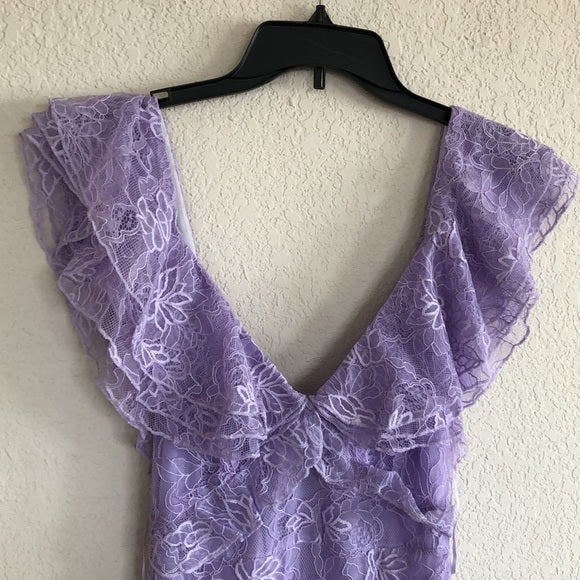 Lilac Lace Long prom Dress Party Dress 21th Birthday Outfits