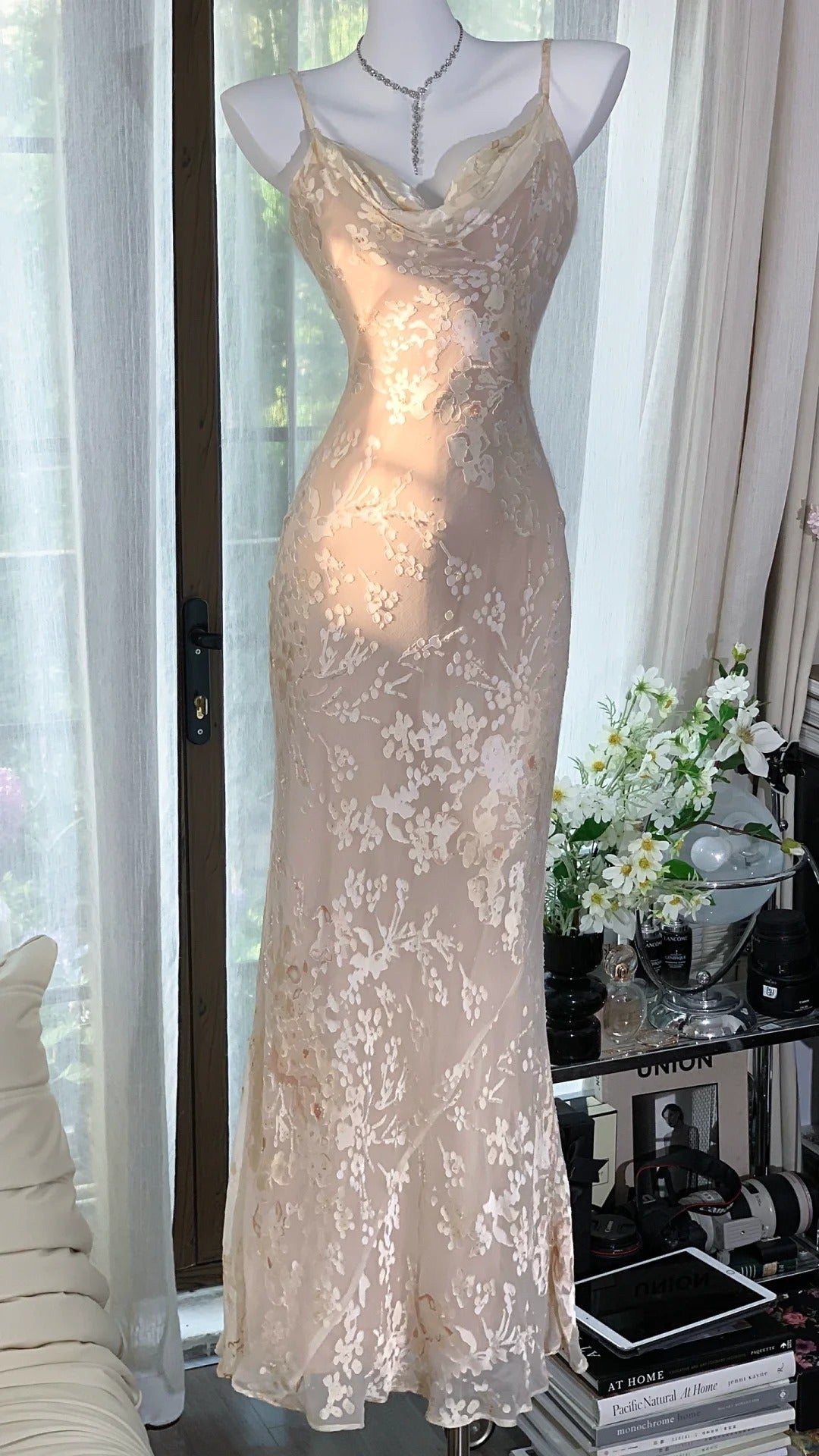 Elegant Pink Chiffon Mermaid Strap Evening Gown Prom Dress P3254