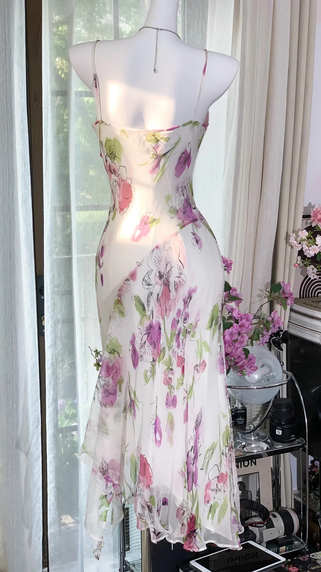Elegant Printed Strapless Chiffon Mermaid Evening Gown Prom Dress P3255