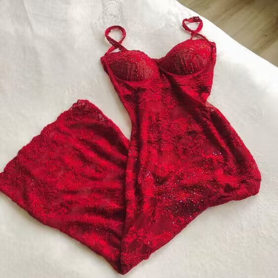 Beautiful Spaghetti Strap Evening Party Dress Red Prom Dresses